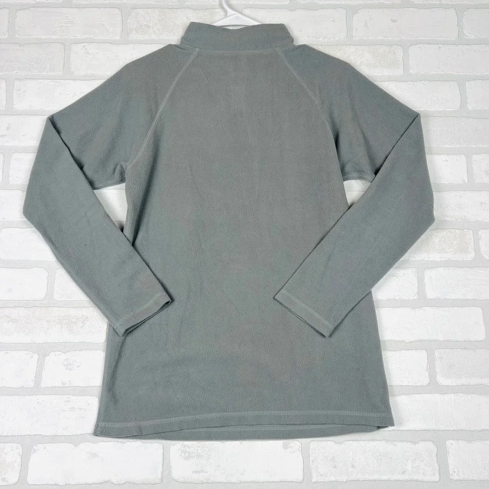 XTEK Womens Gray Quarter Zip Fleece Pullover Mock‎ Neck Active Top Size M